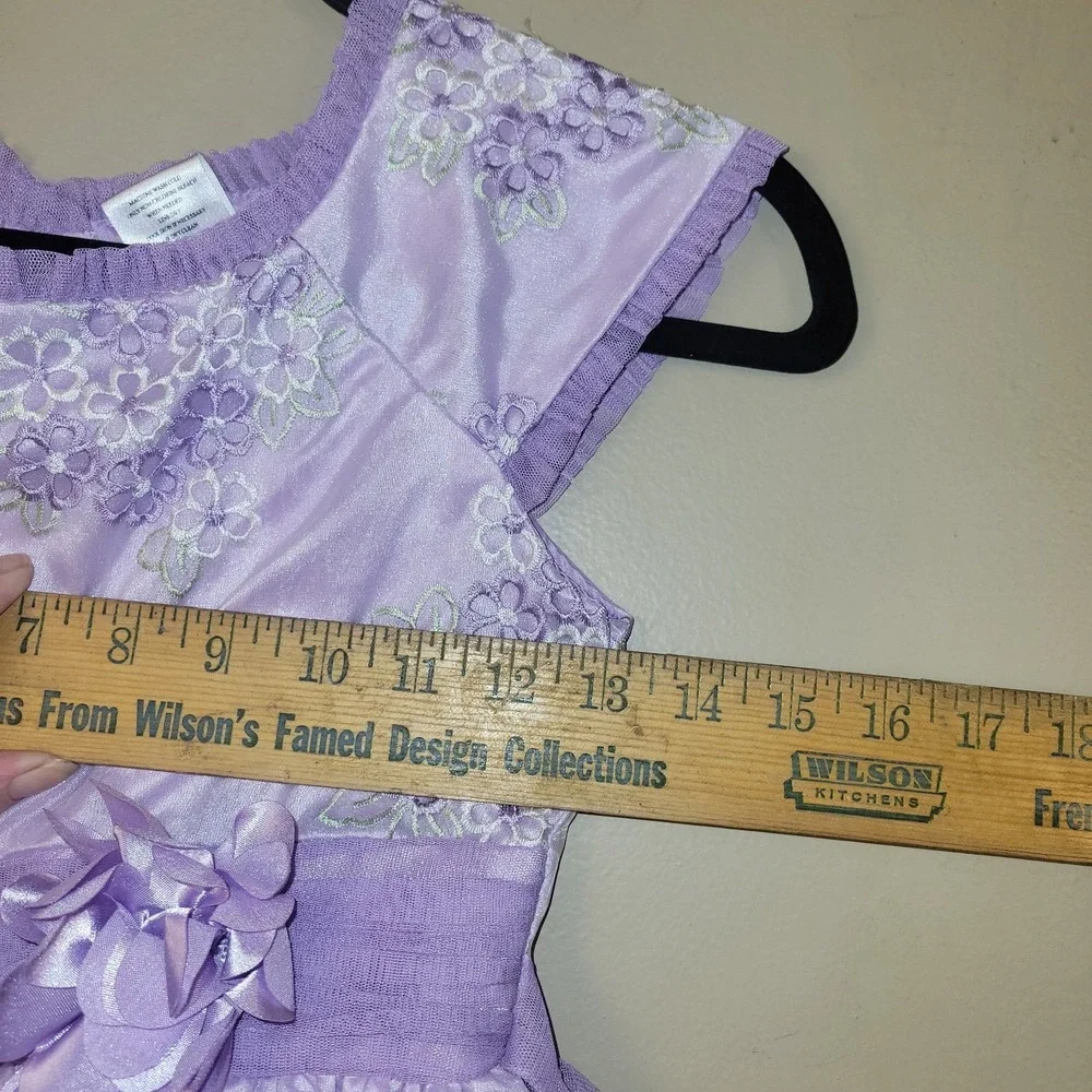 Title (SEO Optimized)Joan Calabrese Girls Lavender Floral Dress Size‎ 10...